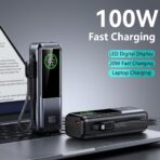 KR IT'S HERE KR-007 20000mAh 100W Fast Charging Power Bank with Digital Display & Built-in Lanyard - Image 5