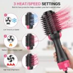 3-in-1 One Step Hot Air Brush & Styler – Electric Hair Dryer, Curler & Straightener Volumizer - Image 2