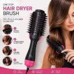 3-in-1 One Step Hot Air Brush & Styler – Electric Hair Dryer, Curler & Straightener Volumizer - Image 5