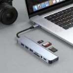 USB-C Multiport Hub 8-in-1 – USB 3.0, HDMI, SD/TF Card Reader & Audio Adapter - Image 3
