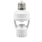360 Degree Infrared Motion Sensor Light Socket | E27 Screw Automatic Lamp Holder with Adjustable Delay & Ambient Light Control