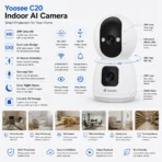 Yoosee C20 2MP+2MP Indoor AI Camera – Dual Lens Security Camera & Two-Way Talk - Image 3