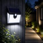 Warm White Outdoor Solar Motion Sensor Wall Light – Waterproof LED Wireless Security Light for Garden, Patio & Pathway - Image 3