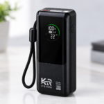 KR IT'S HERE KR-007 20000mAh 100W Fast Charging Power Bank with Digital Display & Built-in Lanyard