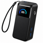 KR IT'S HERE KR-007 20000mAh 100W Fast Charging Power Bank with Digital Display & Built-in Lanyard - Image 3